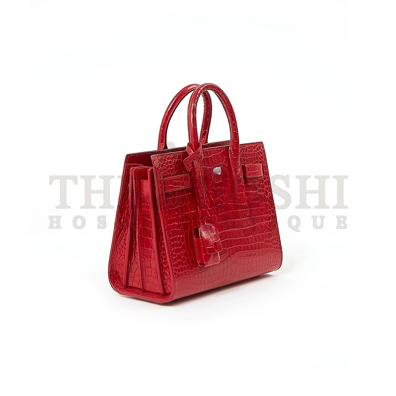Y51 RED CROC EMBOSSED NANO SAC DE JOUR BAG 421863 (26*20.5*12.5cm) Master Quality